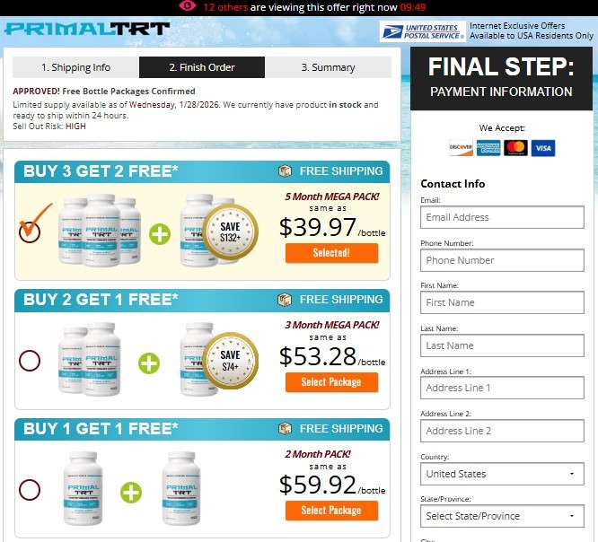 Primal TRT Order Page
